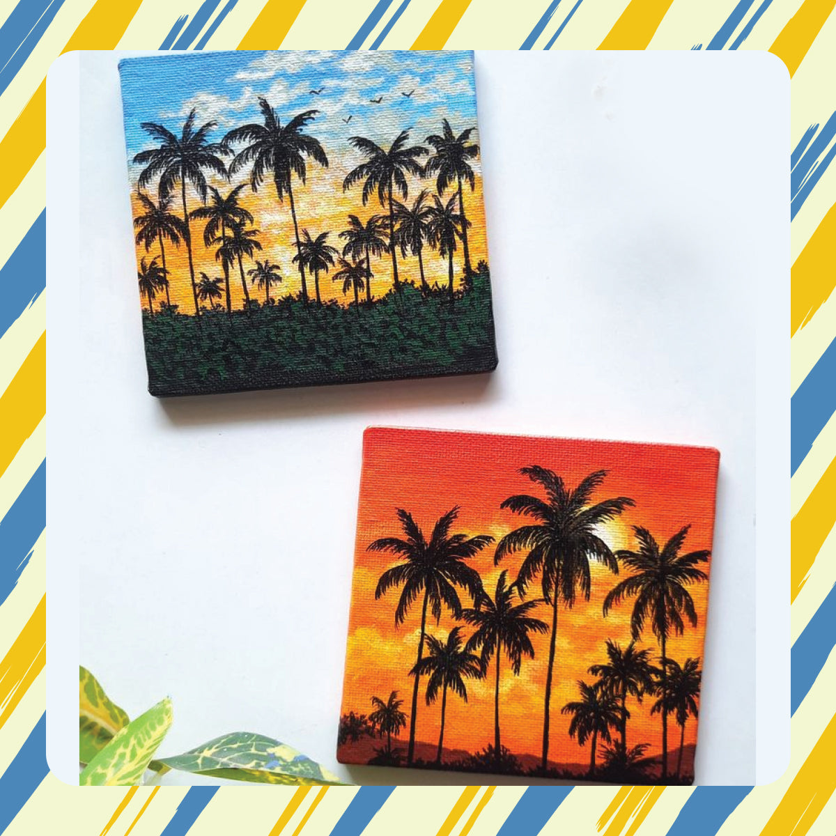 DIY Canvas Painting Set - Includes Paints, Canvas Board, Stand & Brush - Develops Creativity, Improves Focus - Perfect Art Gift for Boys & Girls