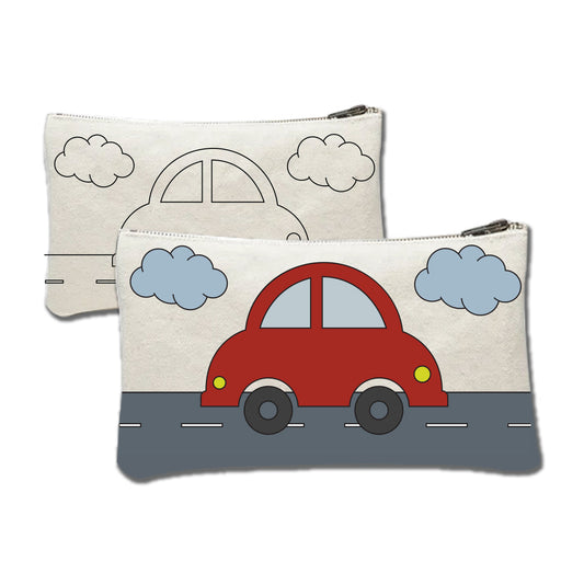 Car Canvas Pouch Painting Kit for Kids – Paint Your Own Pencil Case Craft Set