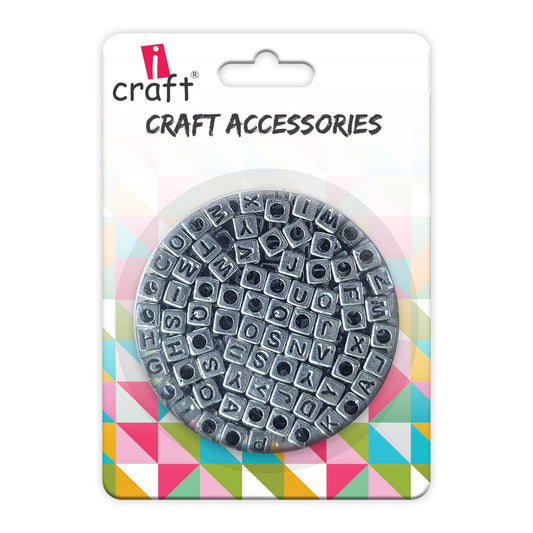 iCraft Alphabet Beads: Silver Alphabet Create Personalized Jewelry and More!