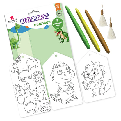 Kids DIY Dinosaur Bookmark Colouring Kit – Colour Your Own Bookmarks