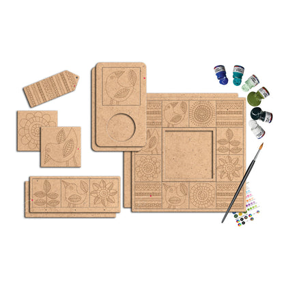 iCraft Doodling Art Kit | 6-in-1 DIY Painting & Home Décor Craft Kit