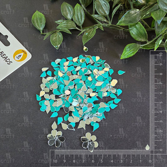 iCraft Silver Glass Mirror - Drop. Pack Of 50 Grams
