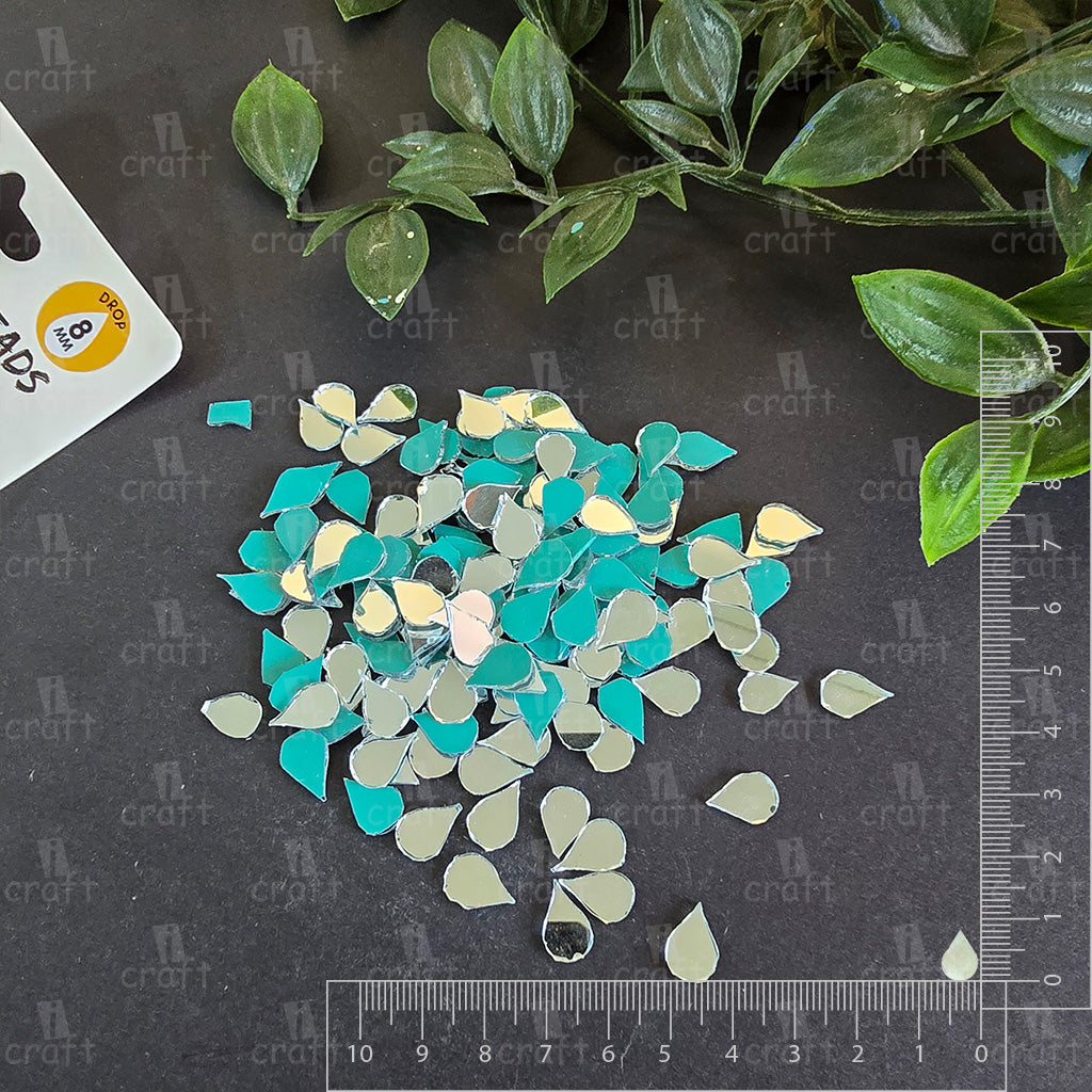 iCraft Silver Glass Mirror - Drop. Pack Of 50 Grams