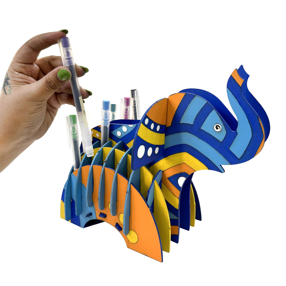 3D Elephant Pen Stand  making Kit for Kids – Creative Painting Craft Kit & Desk Décor