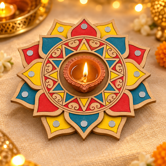 iCraft Diya Platter DIY Kit – Paint & Decorate Festive Home Décor - FB 66