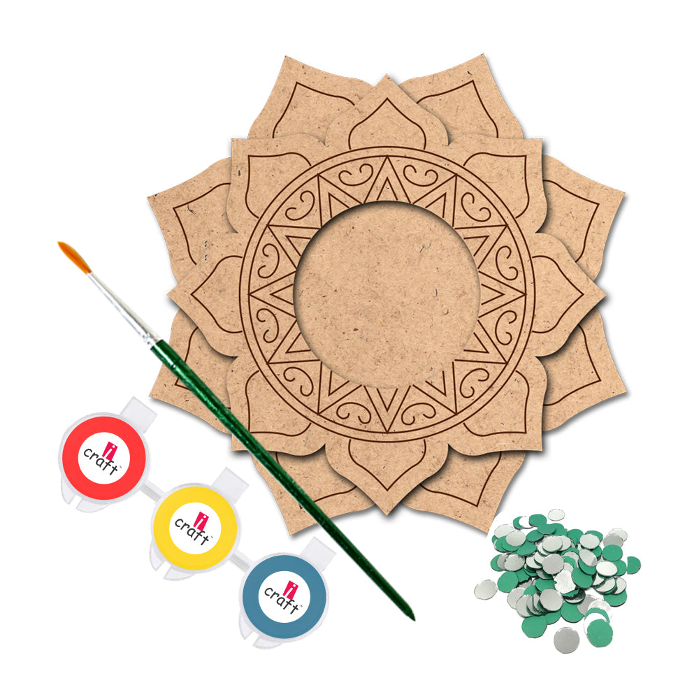iCraft Diya Platter DIY Kit – Paint & Decorate Festive Home Décor - FB 66