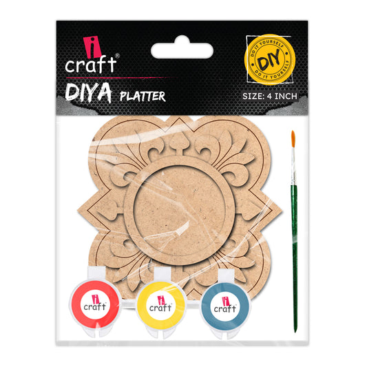 iCraft Diya Platter DIY Kit – Paint & Decorate Festive Home Décor - FB 67