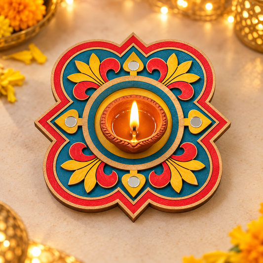 iCraft Diya Platter DIY Kit – Paint & Decorate Festive Home Décor - FB 67