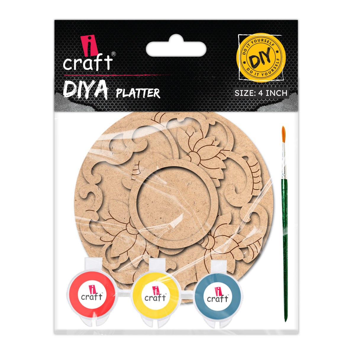iCraft Diya Platter DIY Kit – Paint & Decorate Festive Home Décor - FB 68