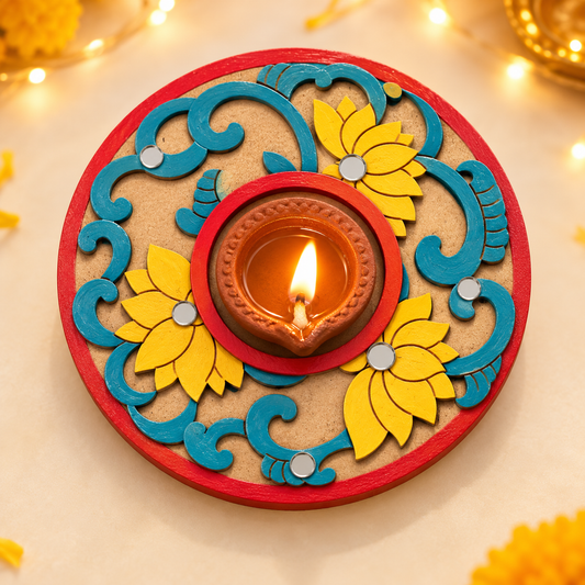 iCraft Diya Platter DIY Kit – Paint & Decorate Festive Home Décor - FB 68
