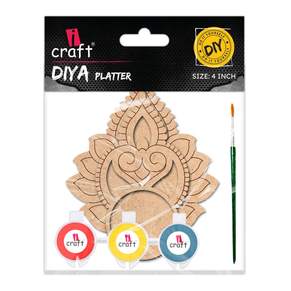 iCraft Diya Platter DIY Kit – Paint & Decorate Festive Home Décor - FB 69