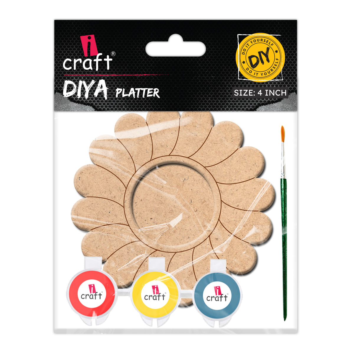 iCraft Diya Platter DIY Kit – Paint & Decorate Festive Home Décor - FB 70