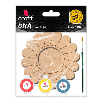 iCraft Diya Platter DIY Kit – Paint & Decorate Festive Home Décor - FB 70