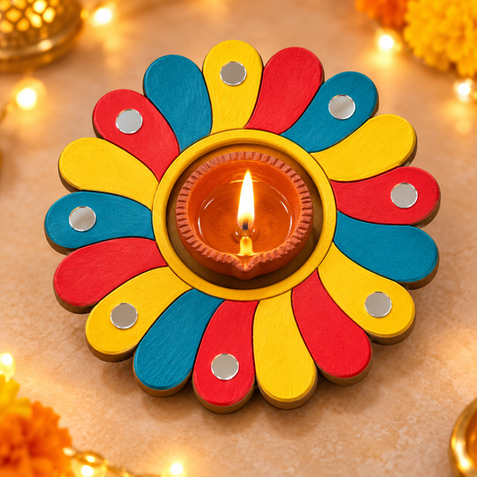 iCraft Diya Platter DIY Kit – Paint & Decorate Festive Home Décor - FB 70