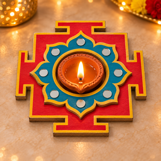 iCraft Diya Platter DIY Kit – Paint & Decorate Festive Home Décor- - FB 73