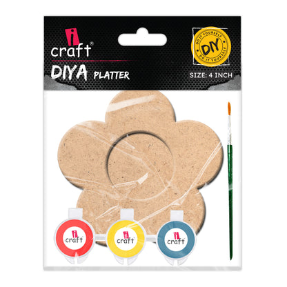 iCraft Diya Platter DIY Kit | Paint Your Own Diwali Decoration – FB74