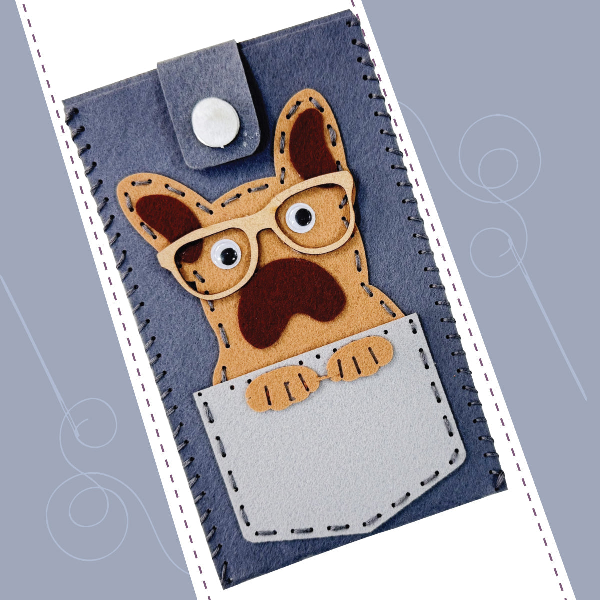 Kids Felt Craft Kit - Create a Stitched Dog Pouch, Great Gift for Boys & Girls 5 Bullet Points Spark Creativity