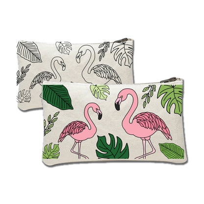 Flamingo Canvas Pouch Painting Kit for Kids – Paint Your Own Pencil Case Craft Set
