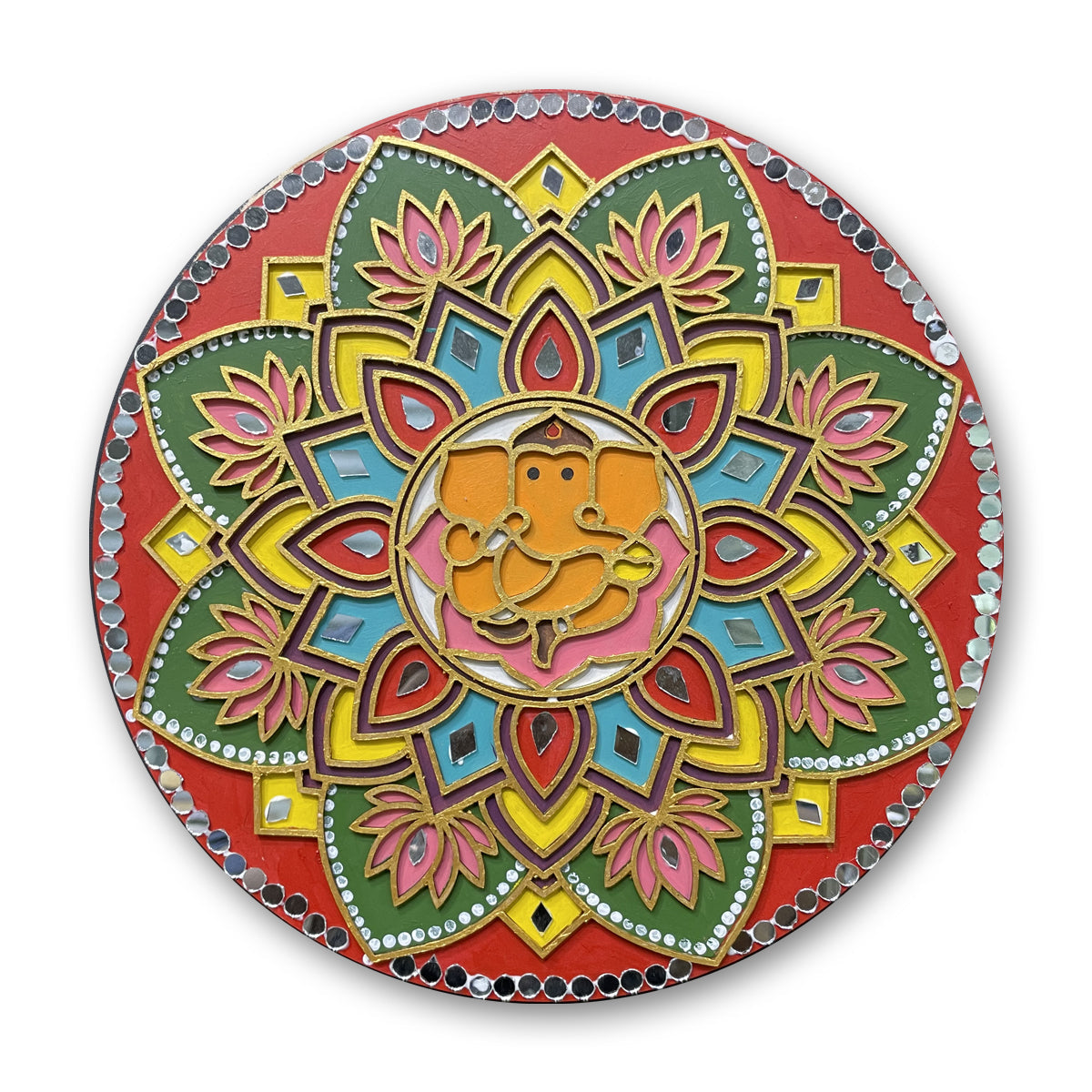 Mandala Art Kit – 10" Festive Mandala Painting Craft Kit for Home Décor & Gifting – Ganesha