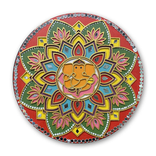 Mandala Art Kit – 10" Festive Mandala Painting Craft Kit for Home Décor & Gifting – Ganesha