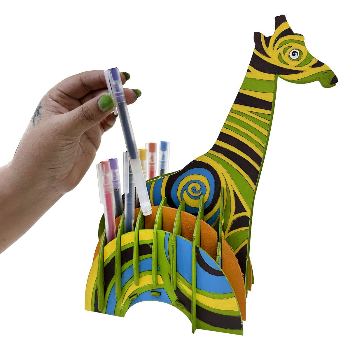 3D Giraffe Pen Stand making Kit for Kids – Creative Painting Craft Kit & Desk Décor