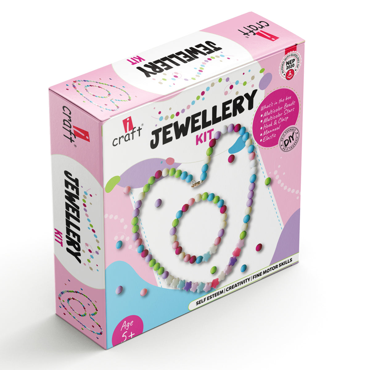 DIY Kids Jewelry Making Kit: Colorful Beads, Star Charms, & Thread for Necklaces & Bracelets - Creative Craft Set for Girls & Boys Ages 6+