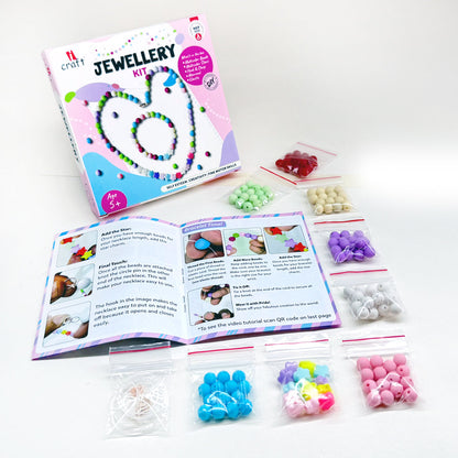 DIY Kids Jewelry Making Kit: Colorful Beads, Star Charms, & Thread for Necklaces & Bracelets - Creative Craft Set for Girls & Boys Ages 6+