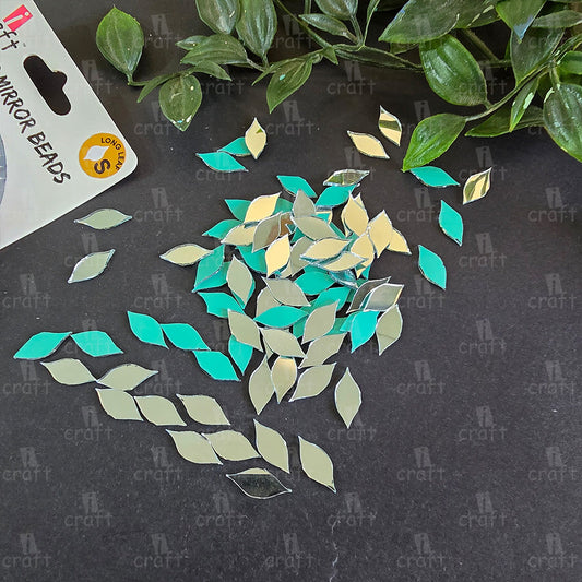 iCraft Silver Glass Mirror - Long Leaf. Pack Of 50 Grams