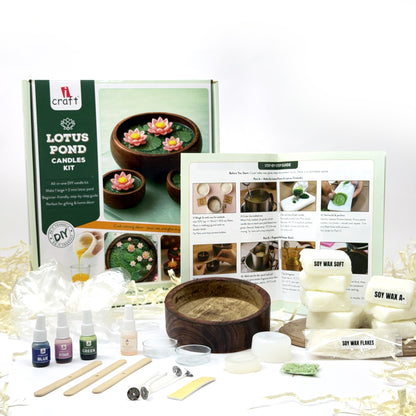 Lotus Pond Candle Making Kit | DIY Soy Wax Scented Candle Craft Set
