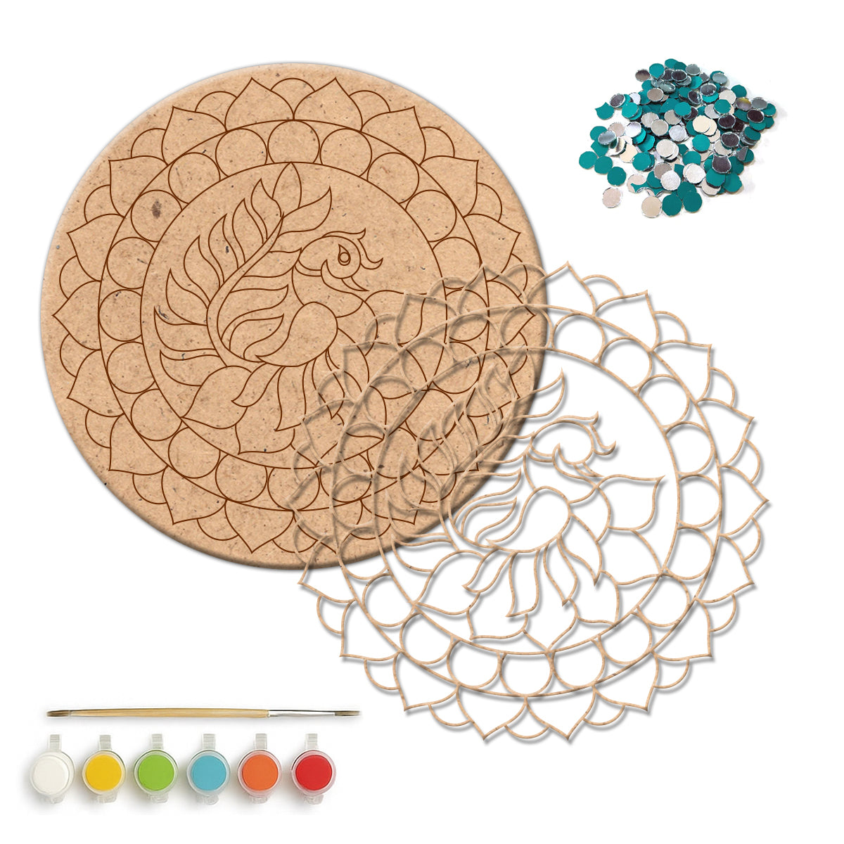 Mandala Art Kit | 10" DIY Painting Craft & Home Décor Kit | MA009