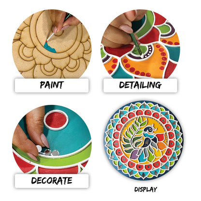 Mandala Art Kit | 10" DIY Painting Craft & Home Décor Kit | MA009