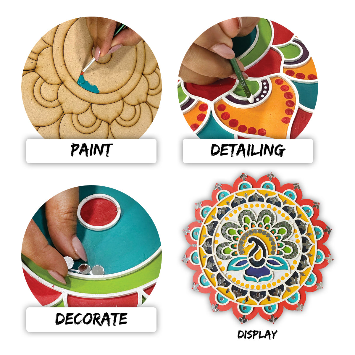 Mandala Art Kit | 10" DIY Painting Craft & Home Décor Kit | MA010
