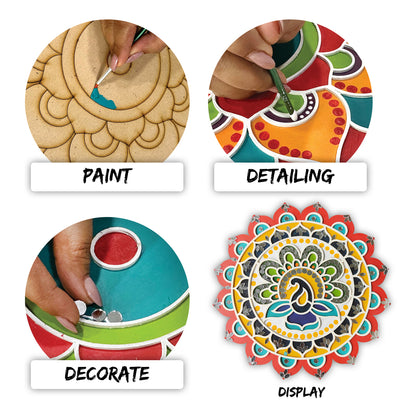 Mandala Art Kit | 10" DIY Painting Craft & Home Décor Kit | MA010