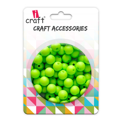 iCraft Accessories-Green Moti (Matt) 8mm.Pack Of 20 Grams