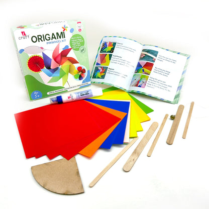 DIY Pinwheel & Fan Making Kit: Origami Crafts for Kids, Great Gift & Party Favor