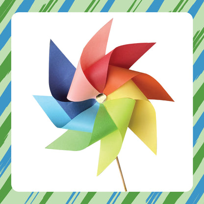 DIY Pinwheel & Fan Making Kit: Origami Crafts for Kids, Great Gift & Party Favor