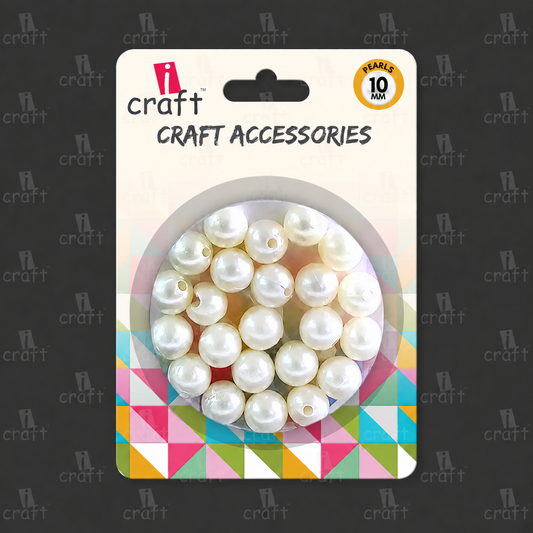 iCraft Accessories- Pearl 10mm.Pack Of 20 Grams