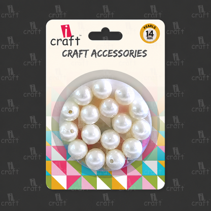 iCraft Accessories-Pearl 14mm.Pack Of 20 Grams