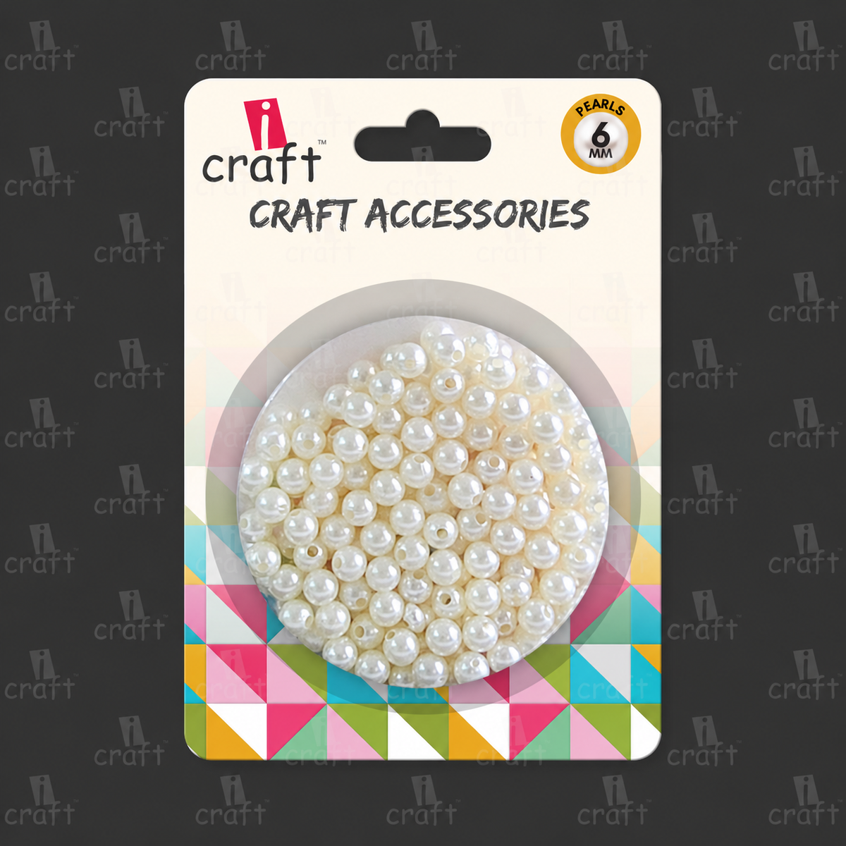 iCraft Accessories -Pearl 6mm.Pack Of 20 Grams