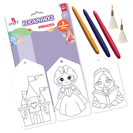Kids DIY Princess Bookmark Colouring Kit – Colour Your Own Bookmarks