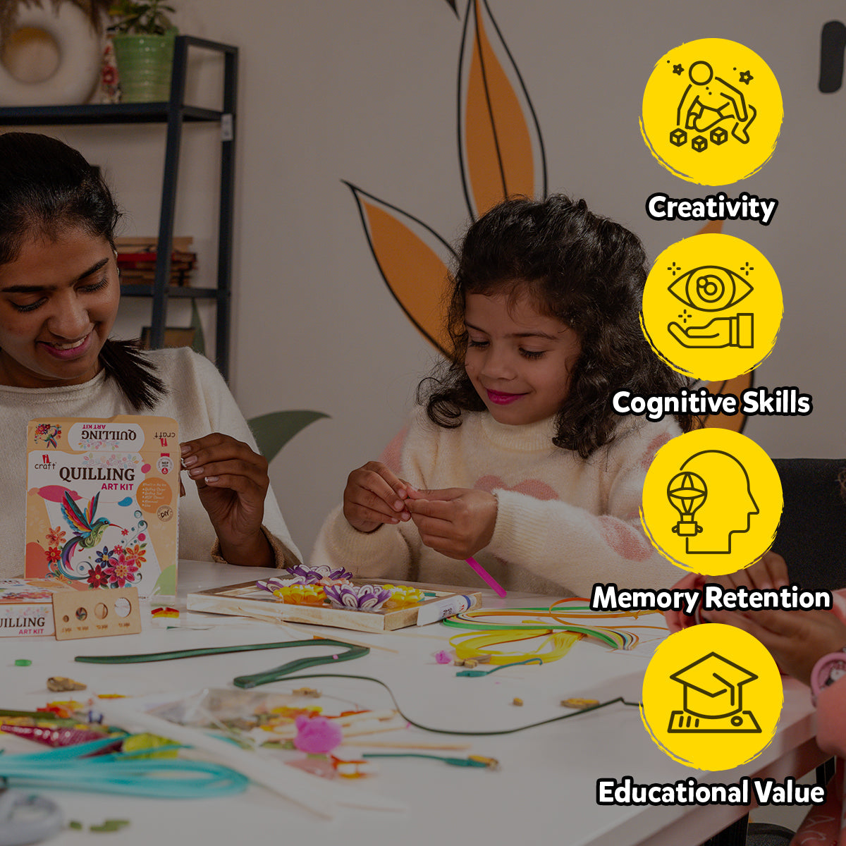 Beginner Quilling Kit for Kids Ages 6+: Paper Art Craft Set, Educational & Creative Gift