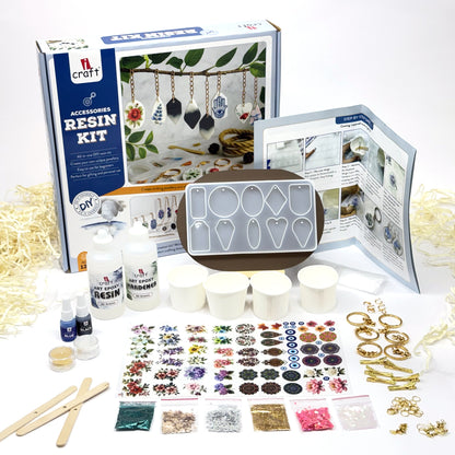 Resin Jewellery Making Kit – Accessories Craft Kit for Earrings, Pendants & Jewellery Making