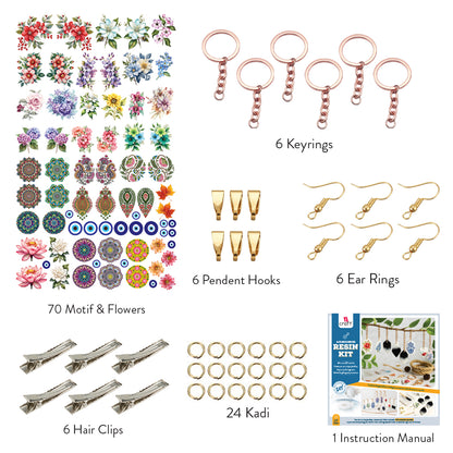 Resin Jewellery Making Kit – Accessories Craft Kit for Earrings, Pendants & Jewellery Making