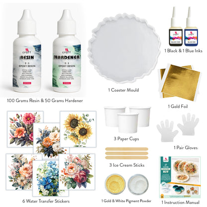Resin Coaster Making Kit – Resin Art & Craft Kit for Beginners