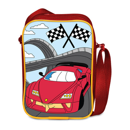 Colour Your Own Sling Bag – Roadster Car DIY Colouring Kit with 6 Acrylic Markers