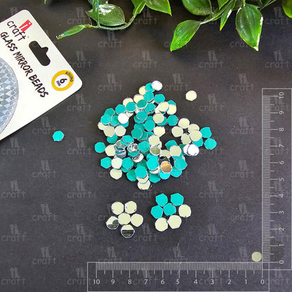 iCraft Silver Glass Mirror - Round. Pack Of 50 Grams