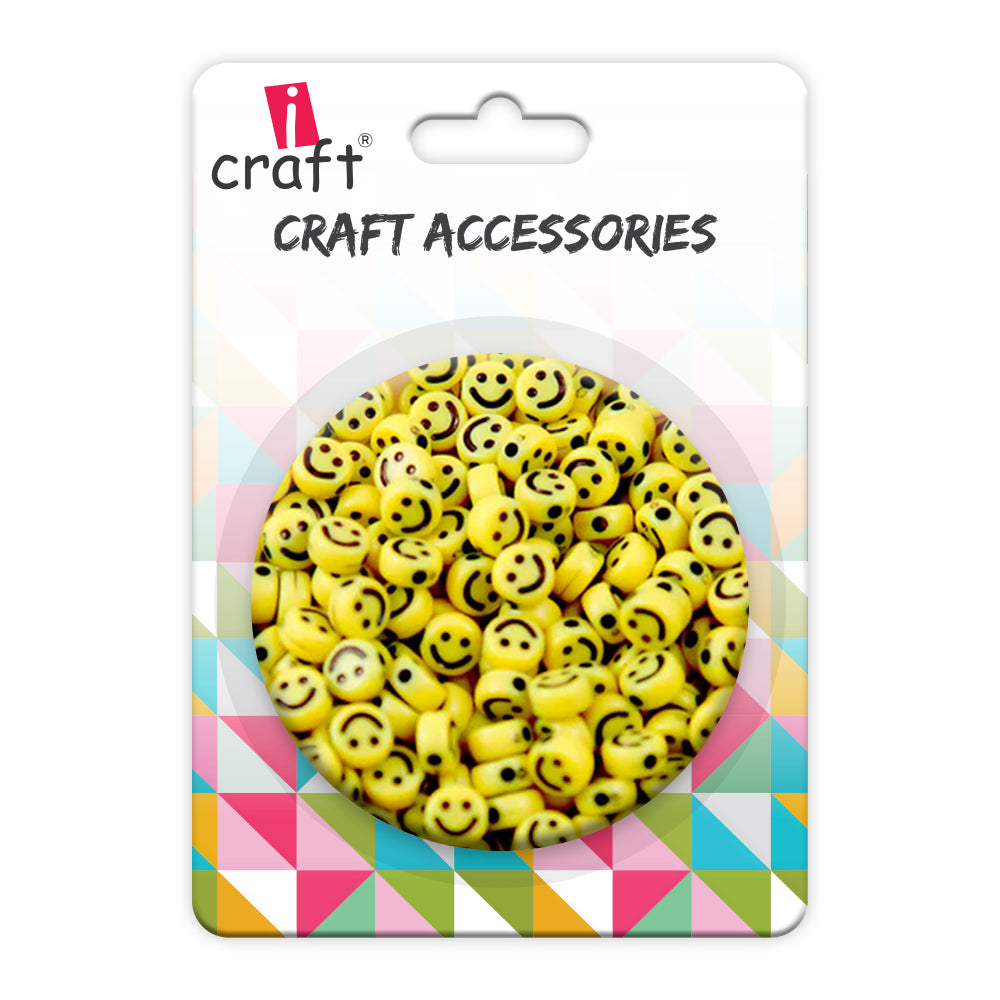 “Cheerful Smile Beads - S  - Brighten Up Your Crafts with Joy!”