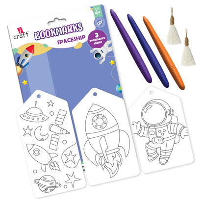 Kids DIY Spaceship Bookmark Colouring Kit – Colour Your Own Bookmarks