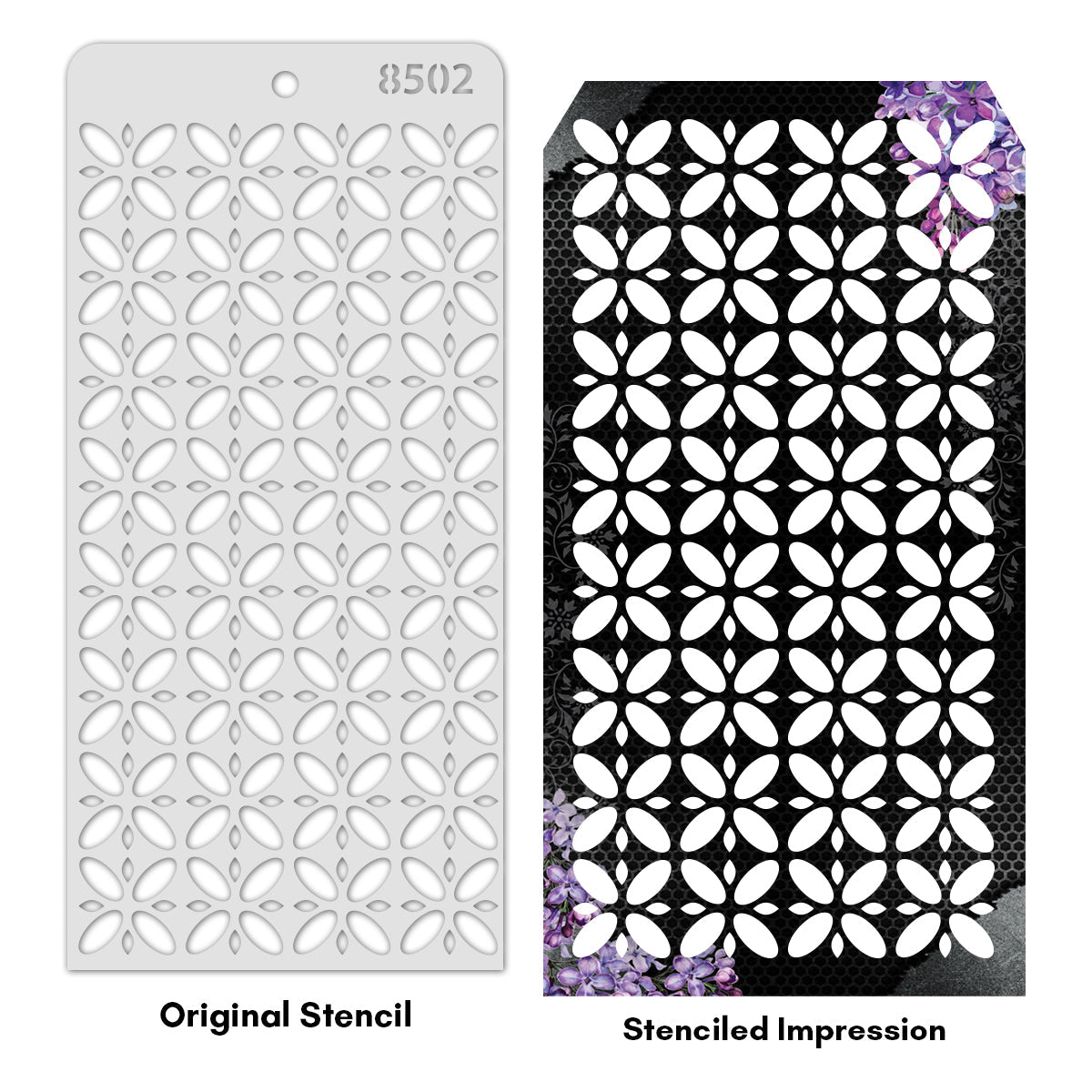 iCraft Multi-Surface Stencils - Perfect for Walls, DIY & Resin Art Projects | Reusable | Layering 4" x 8" Stencil-8502