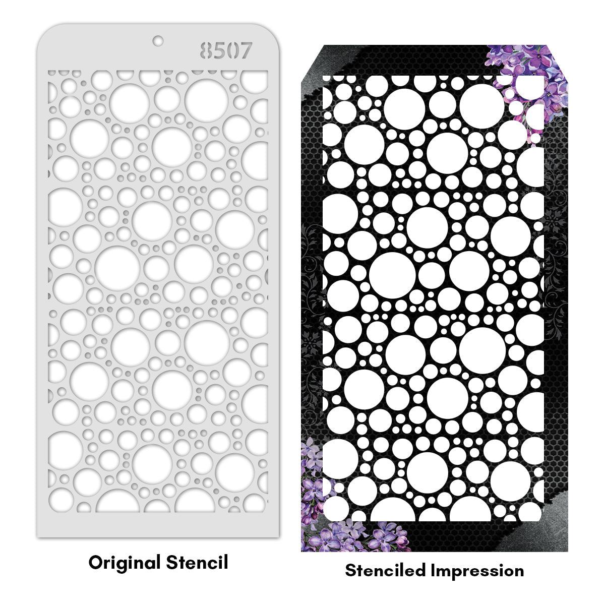 iCraft Multi-Surface Stencils - Perfect for Walls, DIY & Resin Art Projects | Reusable | Layering 4" x 8" Stencil-8507